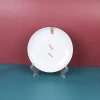 Japanese-style household black line vertical pattern ceramic bowls, plates and saucers for eating and soup, simple home ceramic tableware set details Picture